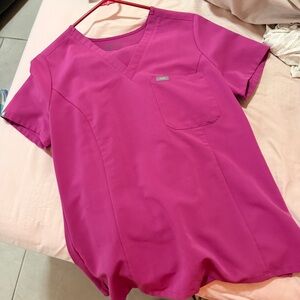 FIGS Women's Pink Scrub Set (Top & Pant)